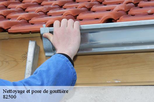 Nettoyage et pose de gouttière 82500
